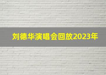 刘德华演唱会回放2023年