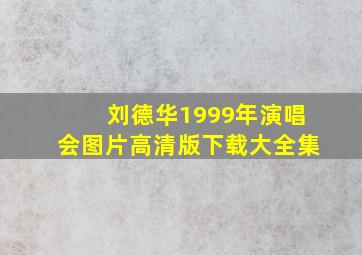 刘德华1999年演唱会图片高清版下载大全集