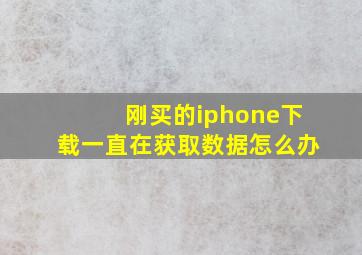 刚买的iphone下载一直在获取数据怎么办