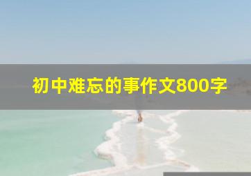 初中难忘的事作文800字