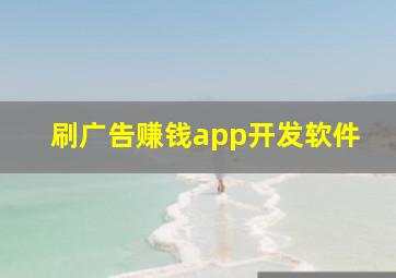 刷广告赚钱app开发软件