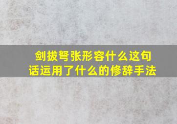 剑拔弩张形容什么这句话运用了什么的修辞手法