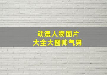 动漫人物图片大全大图帅气男