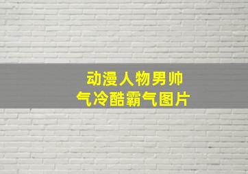 动漫人物男帅气冷酷霸气图片