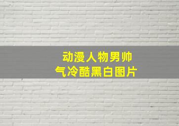 动漫人物男帅气冷酷黑白图片