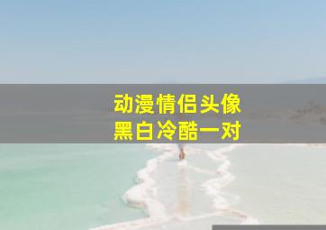 动漫情侣头像黑白冷酷一对