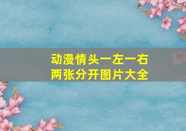 动漫情头一左一右两张分开图片大全