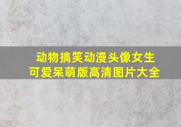 动物搞笑动漫头像女生可爱呆萌版高清图片大全