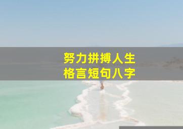 努力拼搏人生格言短句八字