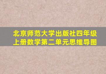 北京师范大学出版社四年级上册数学第二单元思维导图