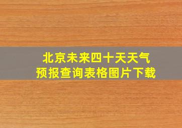 北京未来四十天天气预报查询表格图片下载