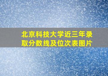 北京科技大学近三年录取分数线及位次表图片