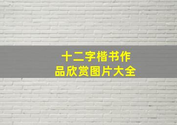 十二字楷书作品欣赏图片大全