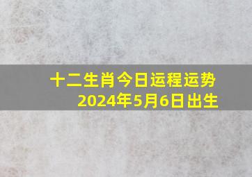 十二生肖今日运程运势2024年5月6日出生