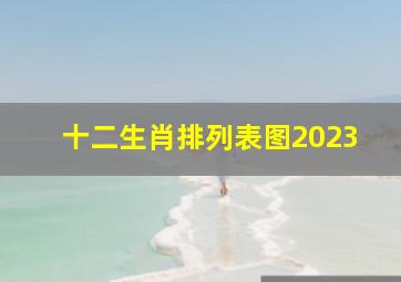 十二生肖排列表图2023