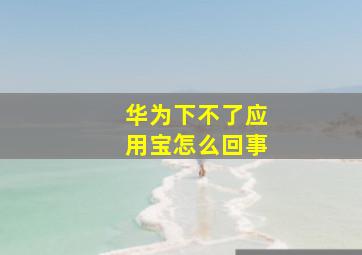 华为下不了应用宝怎么回事