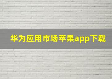 华为应用市场苹果app下载