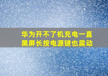 华为开不了机充电一直黑屏长按电源键也震动