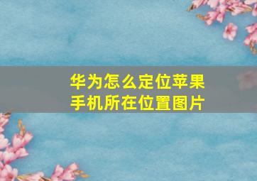 华为怎么定位苹果手机所在位置图片