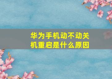 华为手机动不动关机重启是什么原因