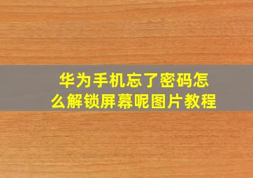 华为手机忘了密码怎么解锁屏幕呢图片教程