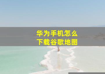 华为手机怎么下载谷歌地图