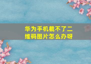 华为手机截不了二维码图片怎么办呀