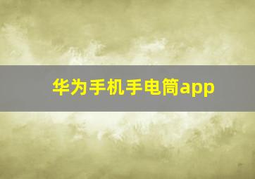 华为手机手电筒app