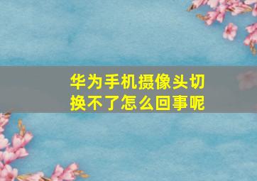 华为手机摄像头切换不了怎么回事呢