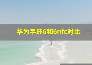 华为手环6和6nfc对比