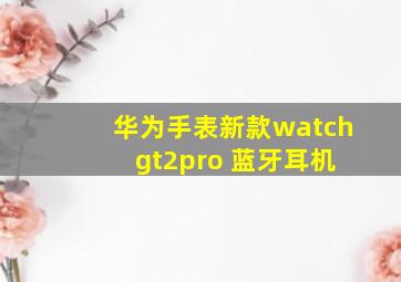 华为手表新款watch gt2pro 蓝牙耳机