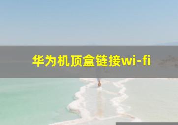 华为机顶盒链接wi-fi