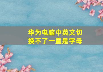 华为电脑中英文切换不了一直是字母