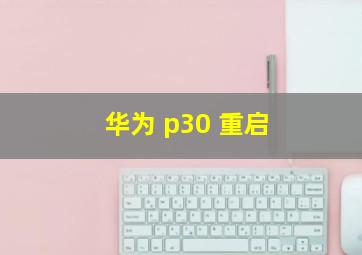 华为 p30 重启