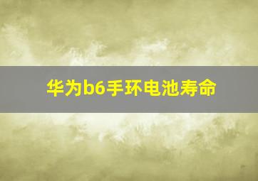 华为b6手环电池寿命