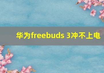 华为freebuds 3冲不上电