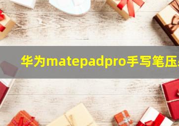 华为matepadpro手写笔压感