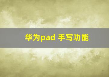 华为pad 手写功能