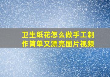 卫生纸花怎么做手工制作简单又漂亮图片视频