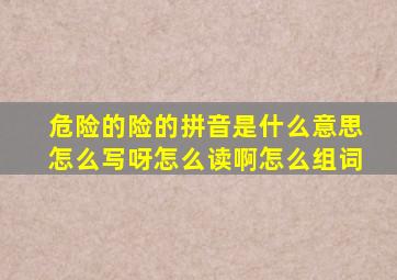 危险的险的拼音是什么意思怎么写呀怎么读啊怎么组词