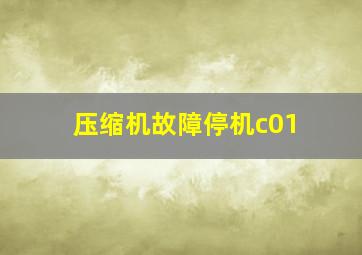 压缩机故障停机c01