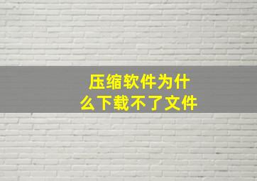 压缩软件为什么下载不了文件