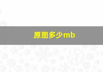 原图多少mb