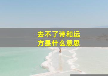 去不了诗和远方是什么意思