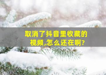 取消了抖音里收藏的视频,怎么还在啊?