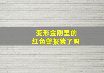 变形金刚里的红色警报紫了吗