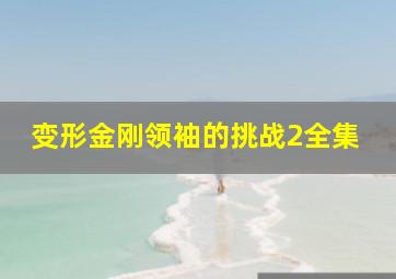 变形金刚领袖的挑战2全集