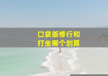 口袋版修行和打坐哪个划算