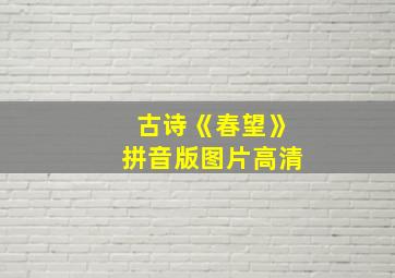 古诗《春望》拼音版图片高清