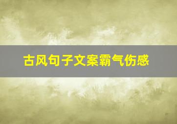 古风句子文案霸气伤感